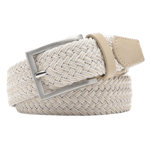 Men’s Light Grey Stretch Golf Belt with Zinc Alloy Buckle