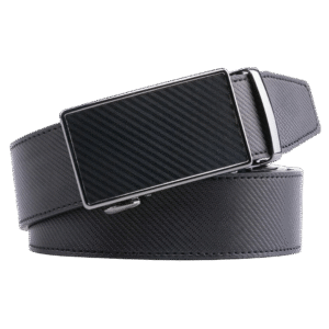 Men’s Leather Ratchet Belt No Holes Automatic Buckle Adjustable