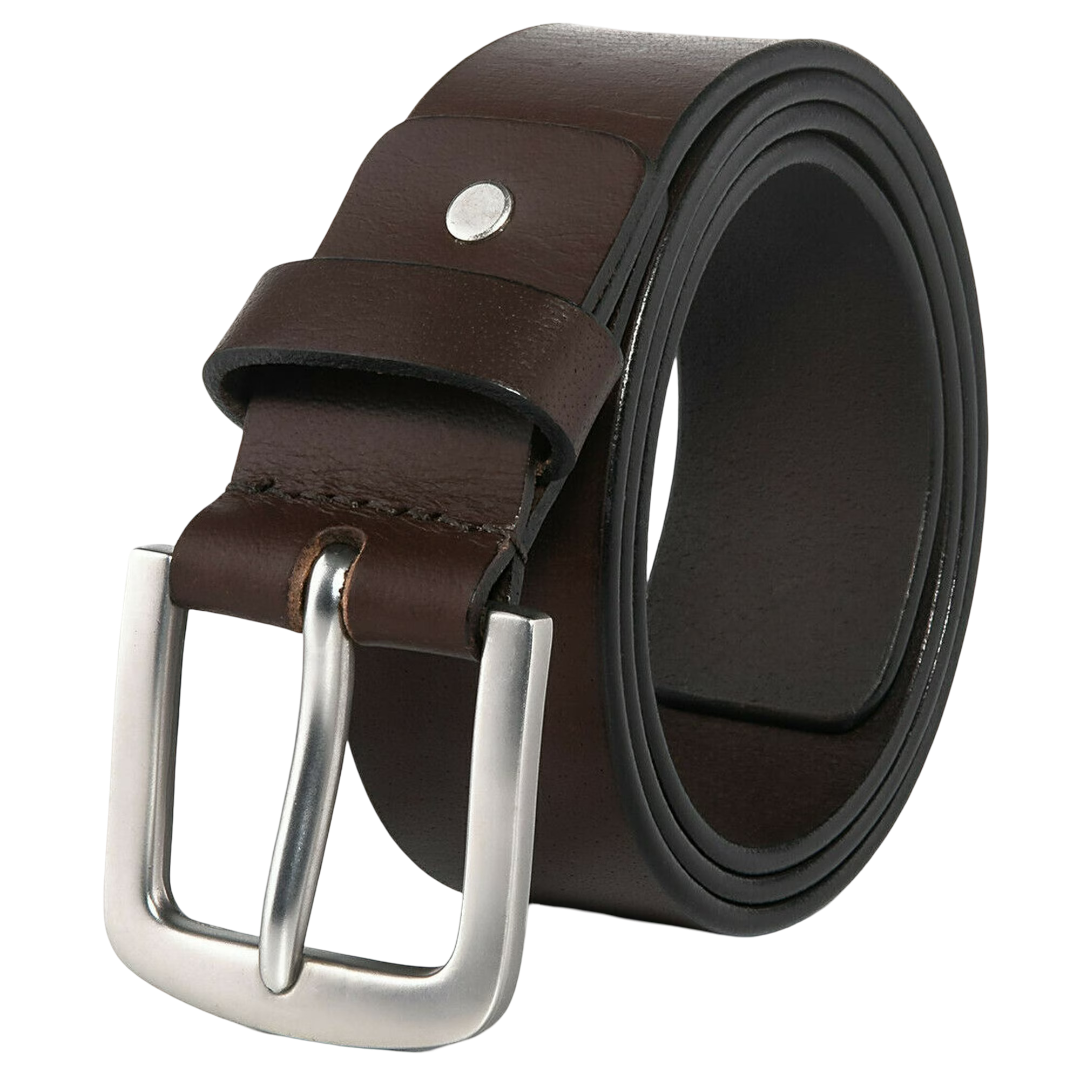 Men’s Full Grain Leather Casual Dress Belt - Image 4