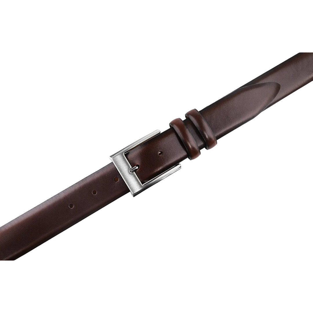 Men’s Mahogany Leather Dress Belt - Image 2