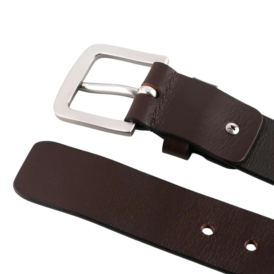 Men’s Full Grain Leather Casual Dress Belt - Image 2