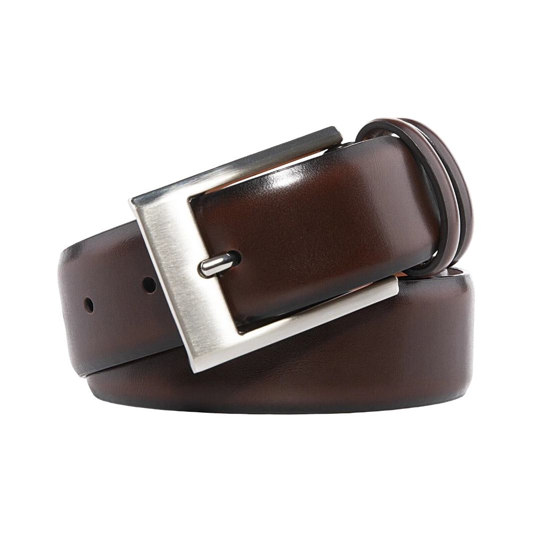 Men’s Mahogany Leather Dress Belt